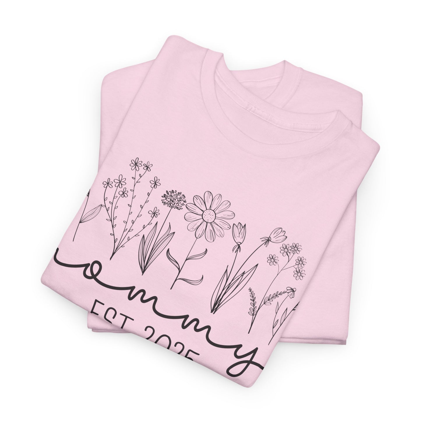 Mommy Est 2025 Floral T-Shirt