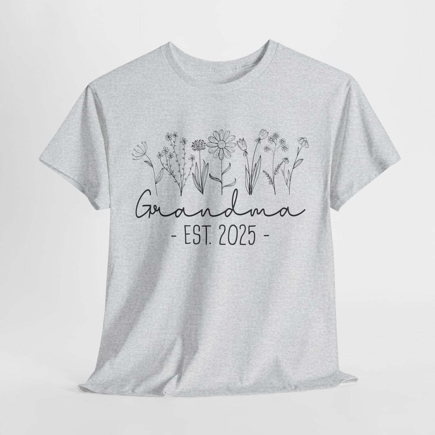 Grandma est 2025 Floral T-Shirt