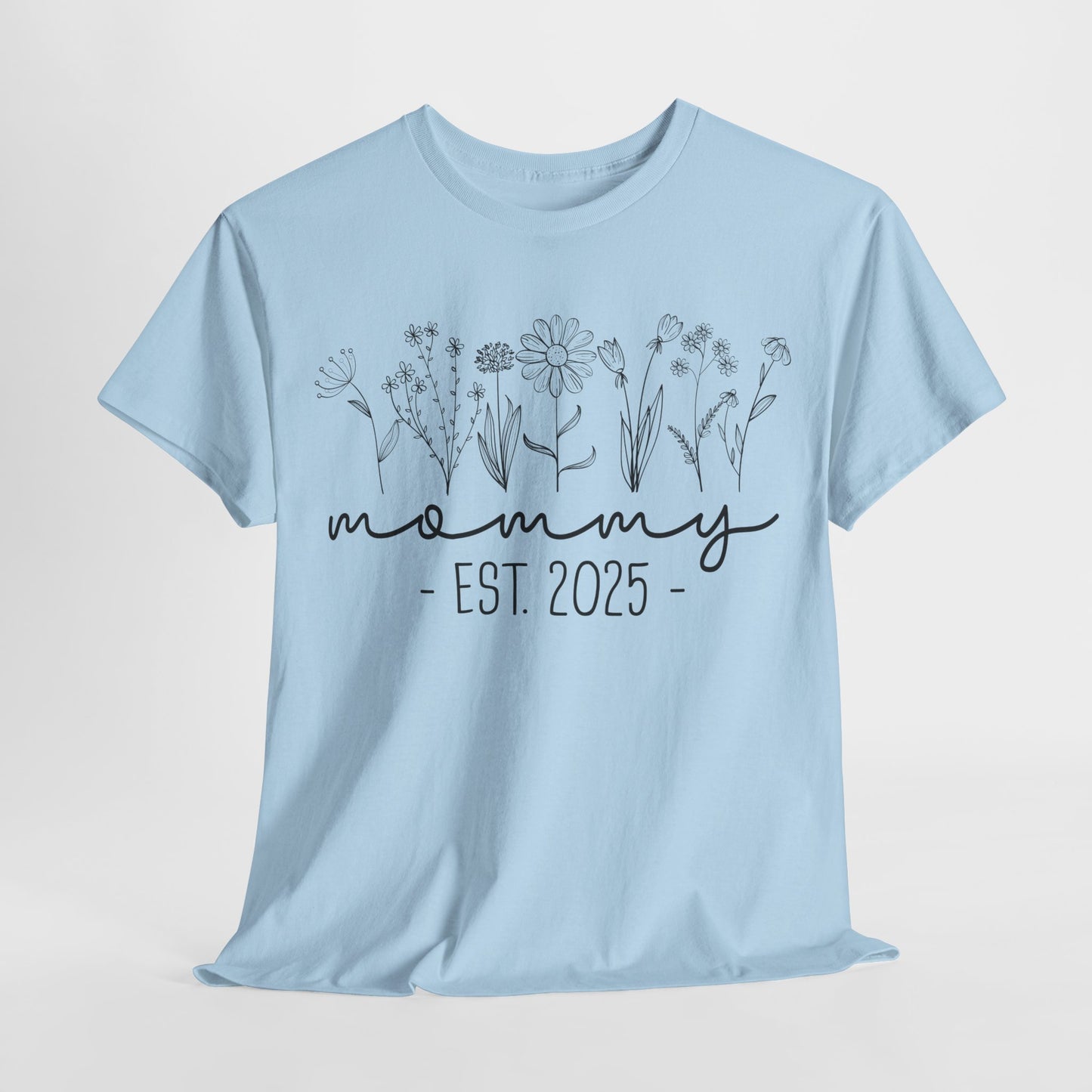 Mommy Est 2025 Floral T-Shirt
