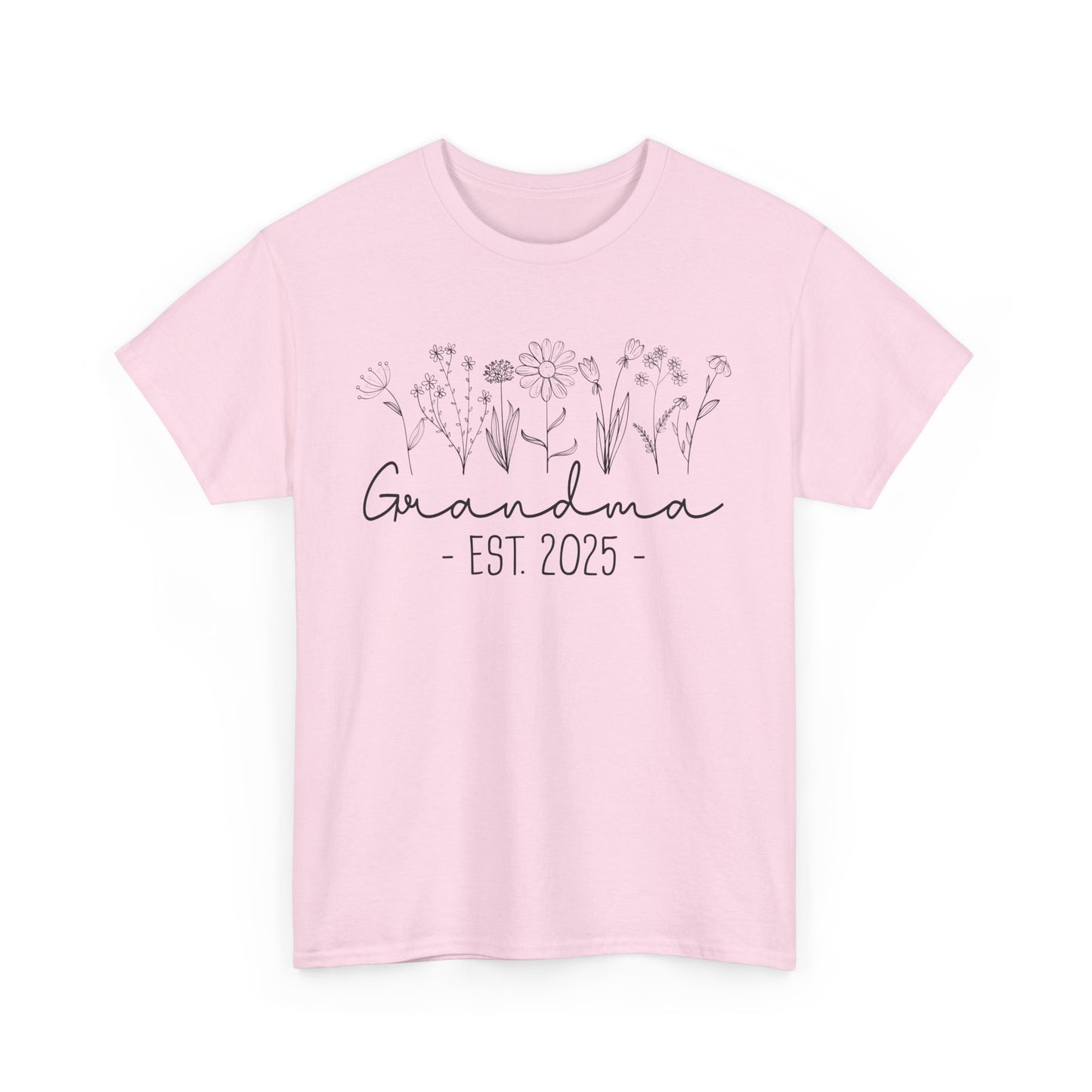 Grandma est 2025 Floral T-Shirt
