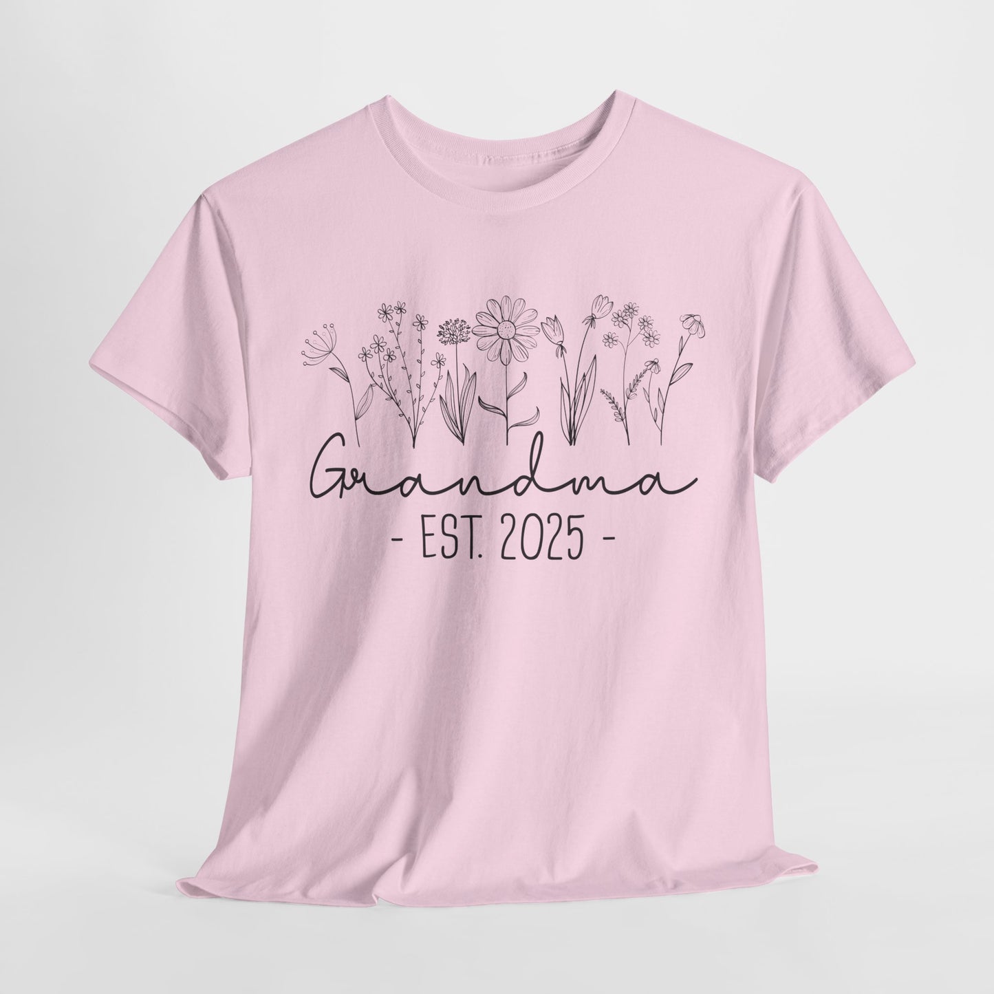 Grandma est 2025 Floral T-Shirt