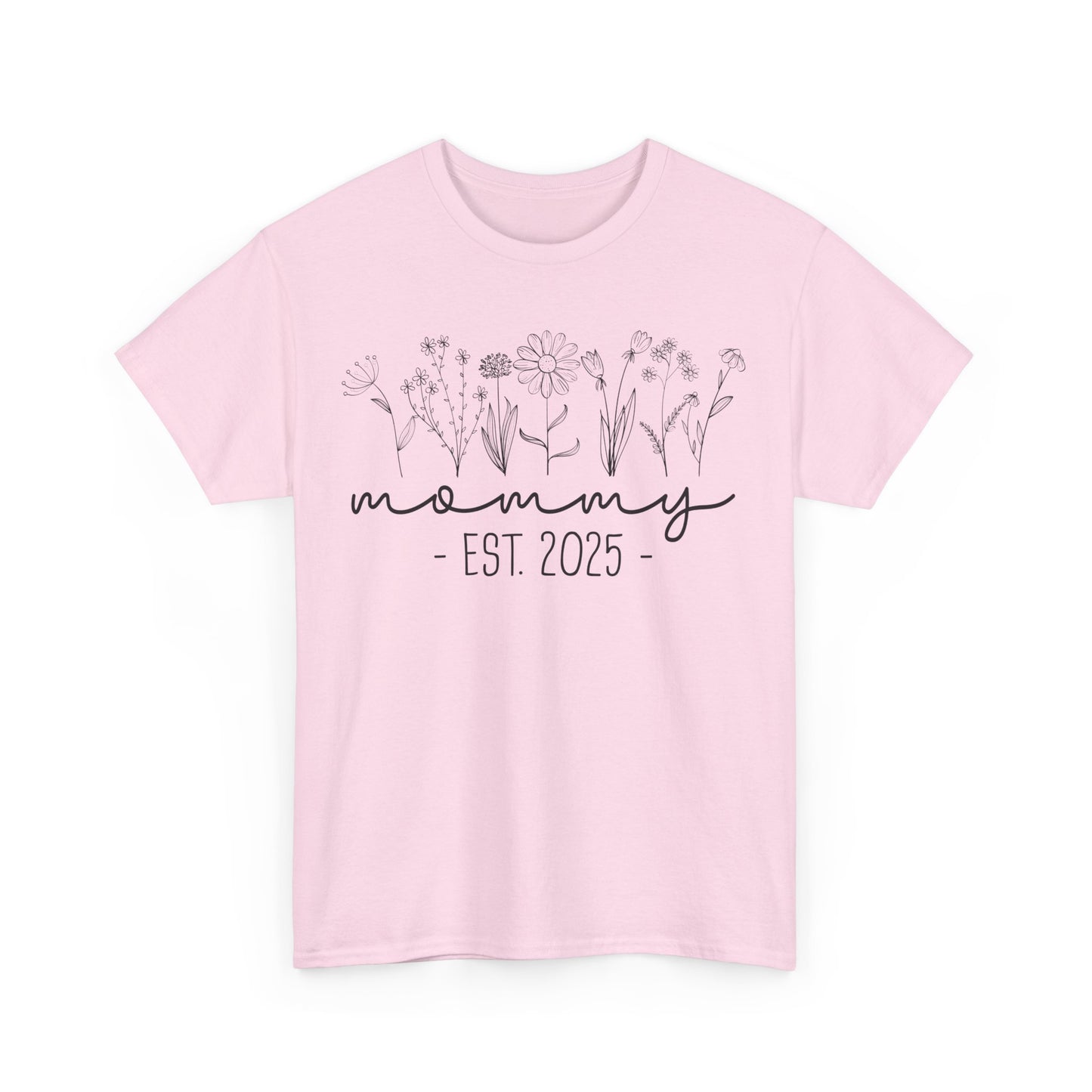 Mommy Est 2025 Floral T-Shirt