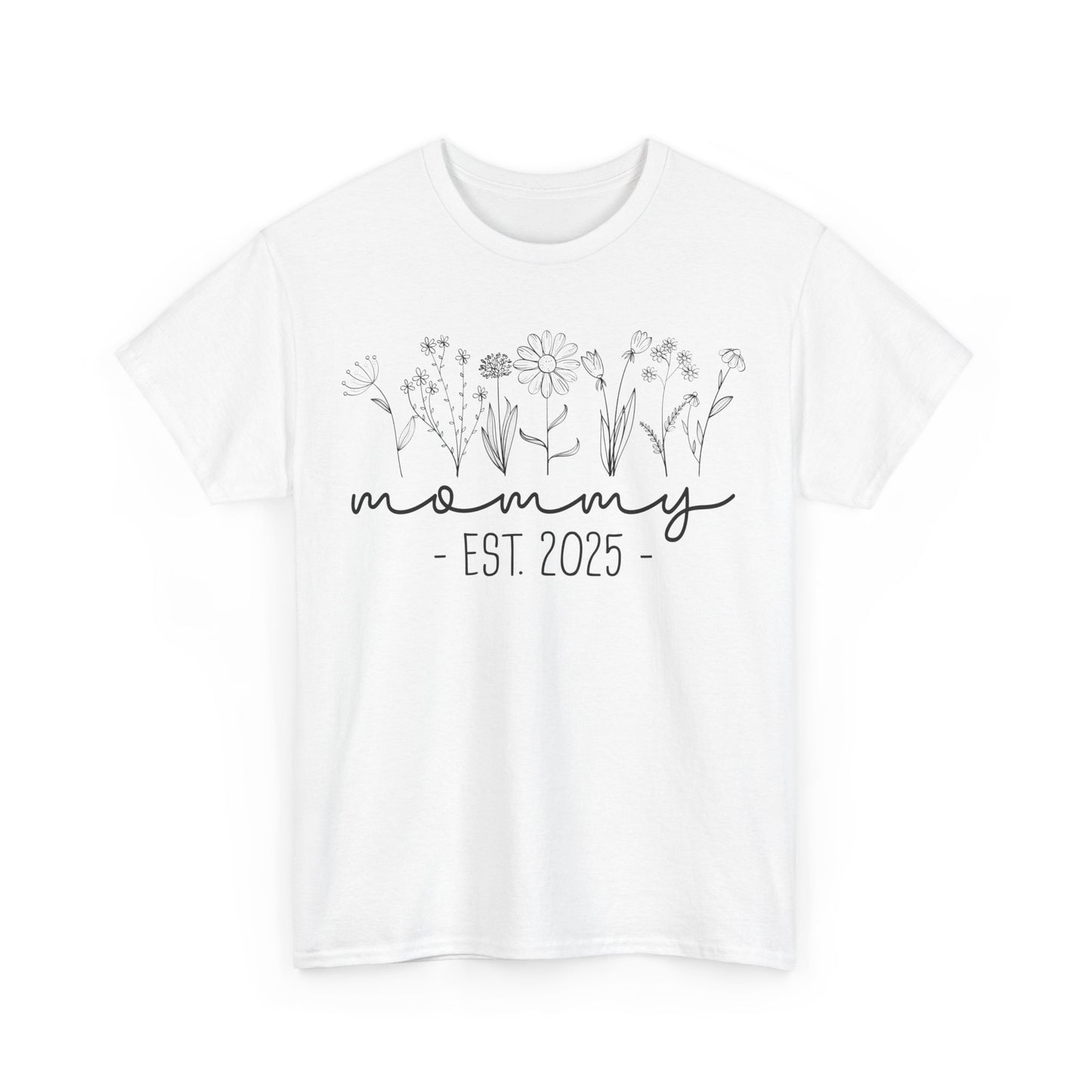 Mommy Est 2025 Floral T-Shirt