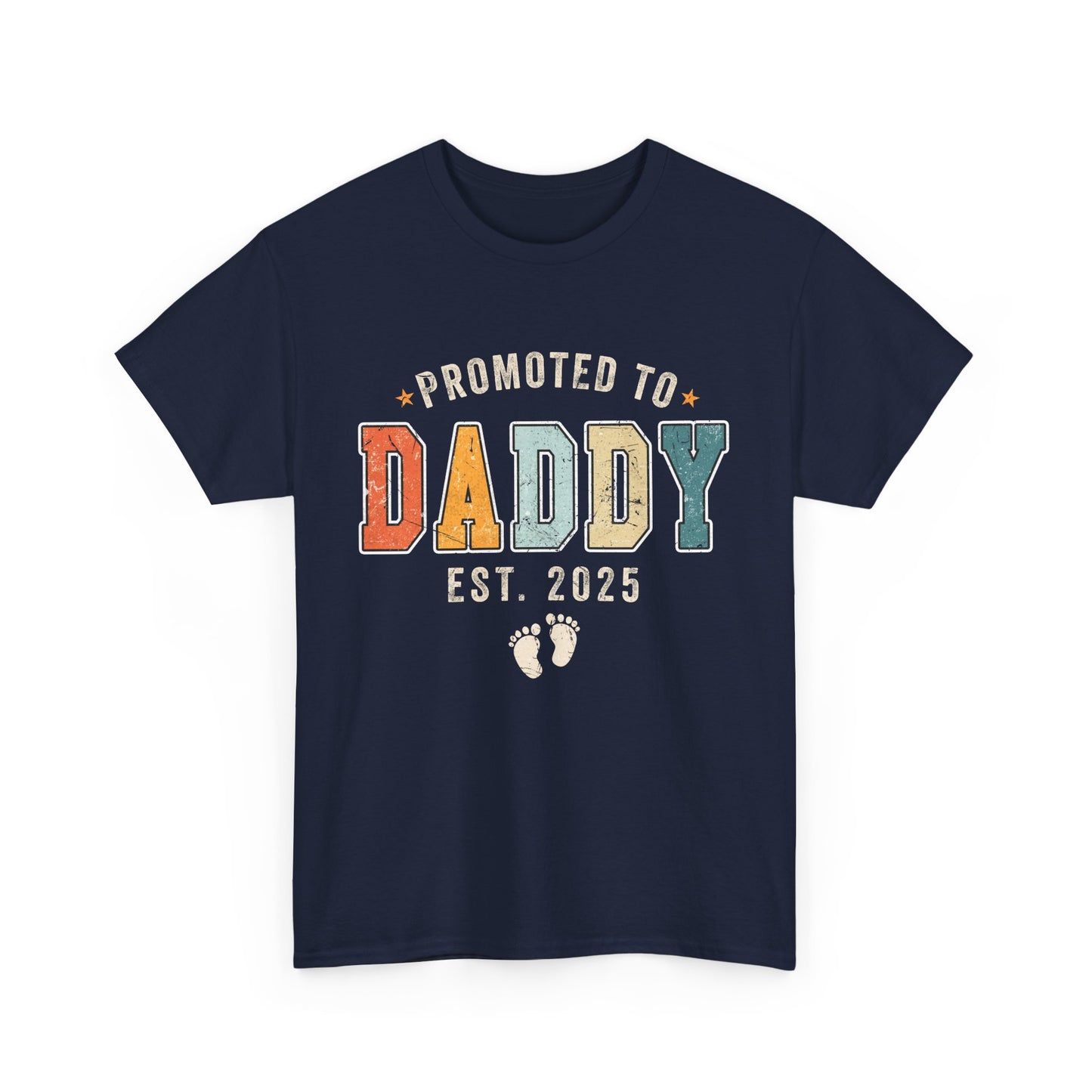 Promoted to Daddy 2025 Retro T-Shirt