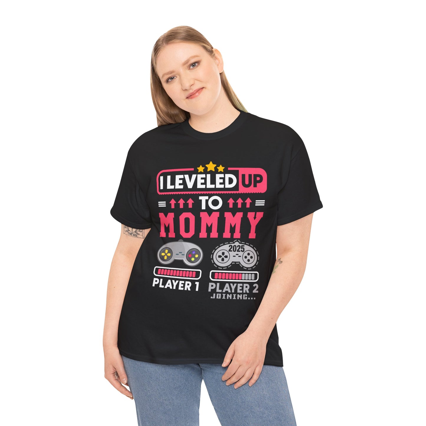 I Leveled Up to Mommy 2025 T-shirt — Gamer
