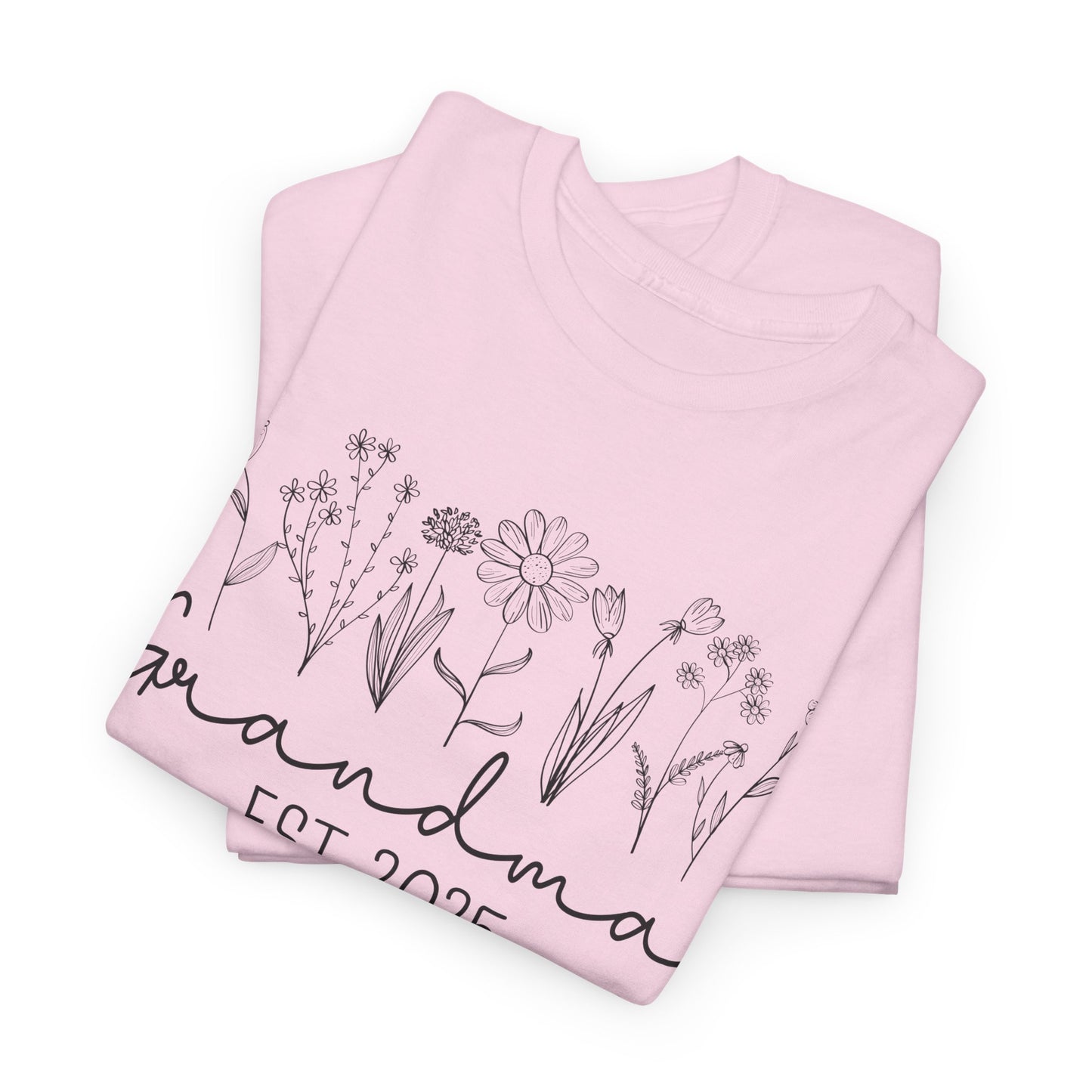 Grandma est 2025 Floral T-Shirt