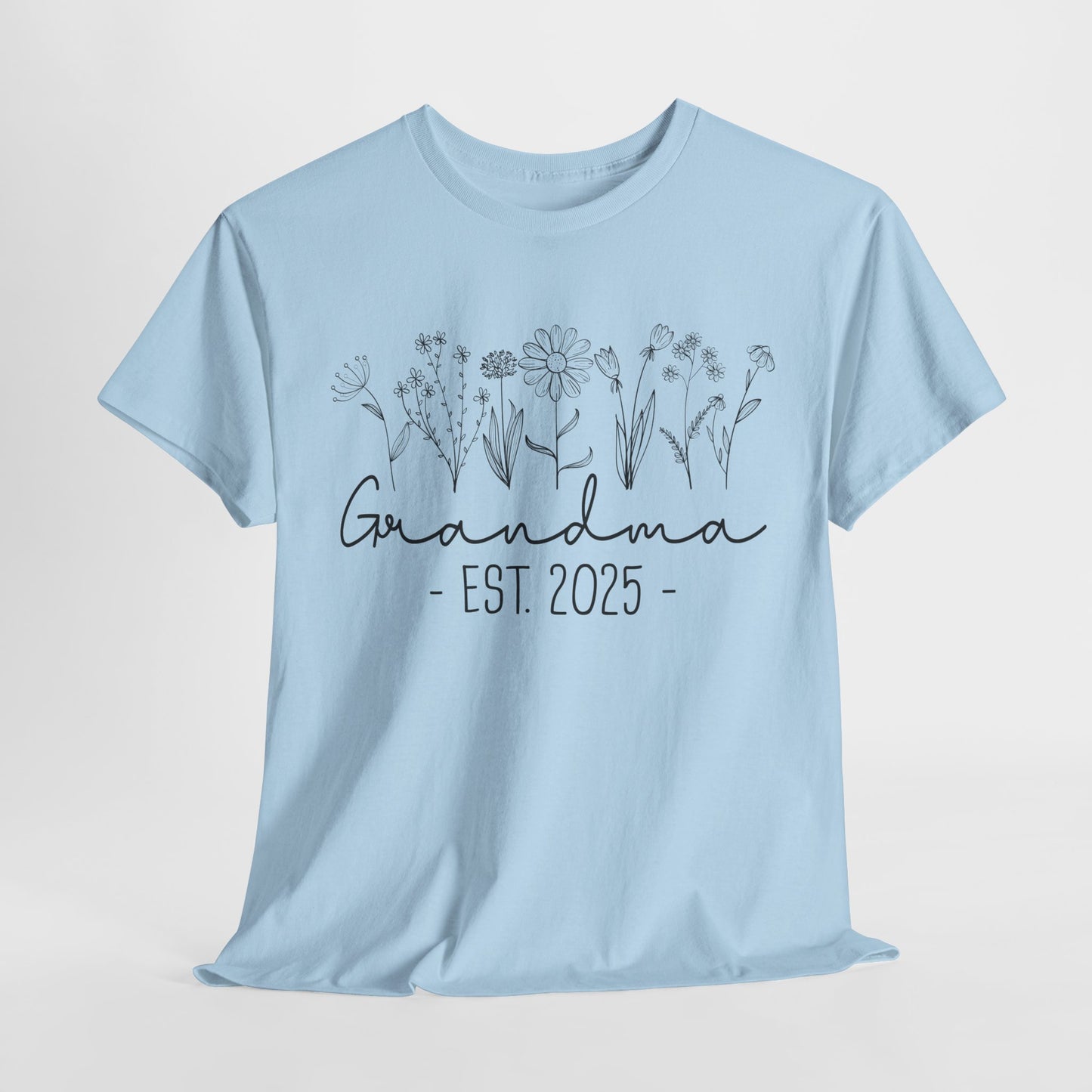 Grandma est 2025 Floral T-Shirt