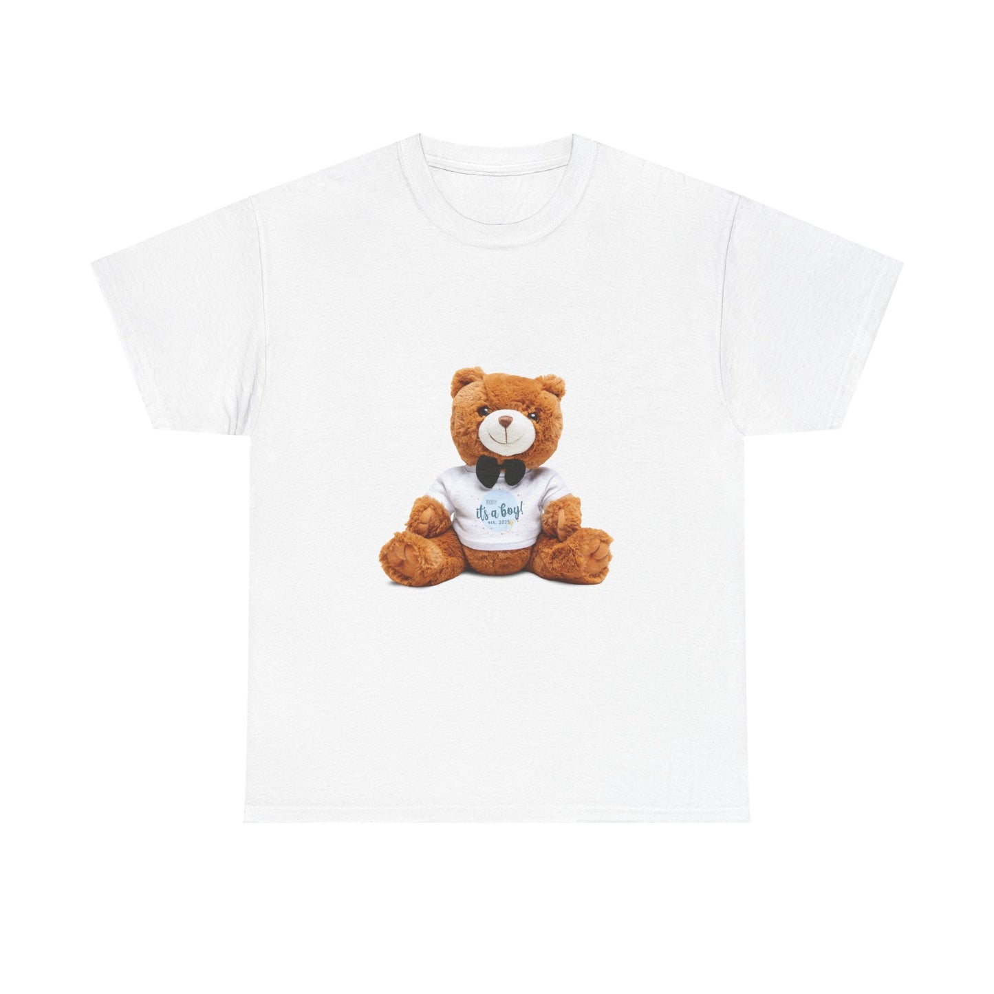 Adorable Teddy Bear Unisex Heavy Cotton Tee, Cute Gift for Kids, Birthday Present, Cozy Everyday Wear, Sweet Couple's Shirt, Soft Cotton Tee
