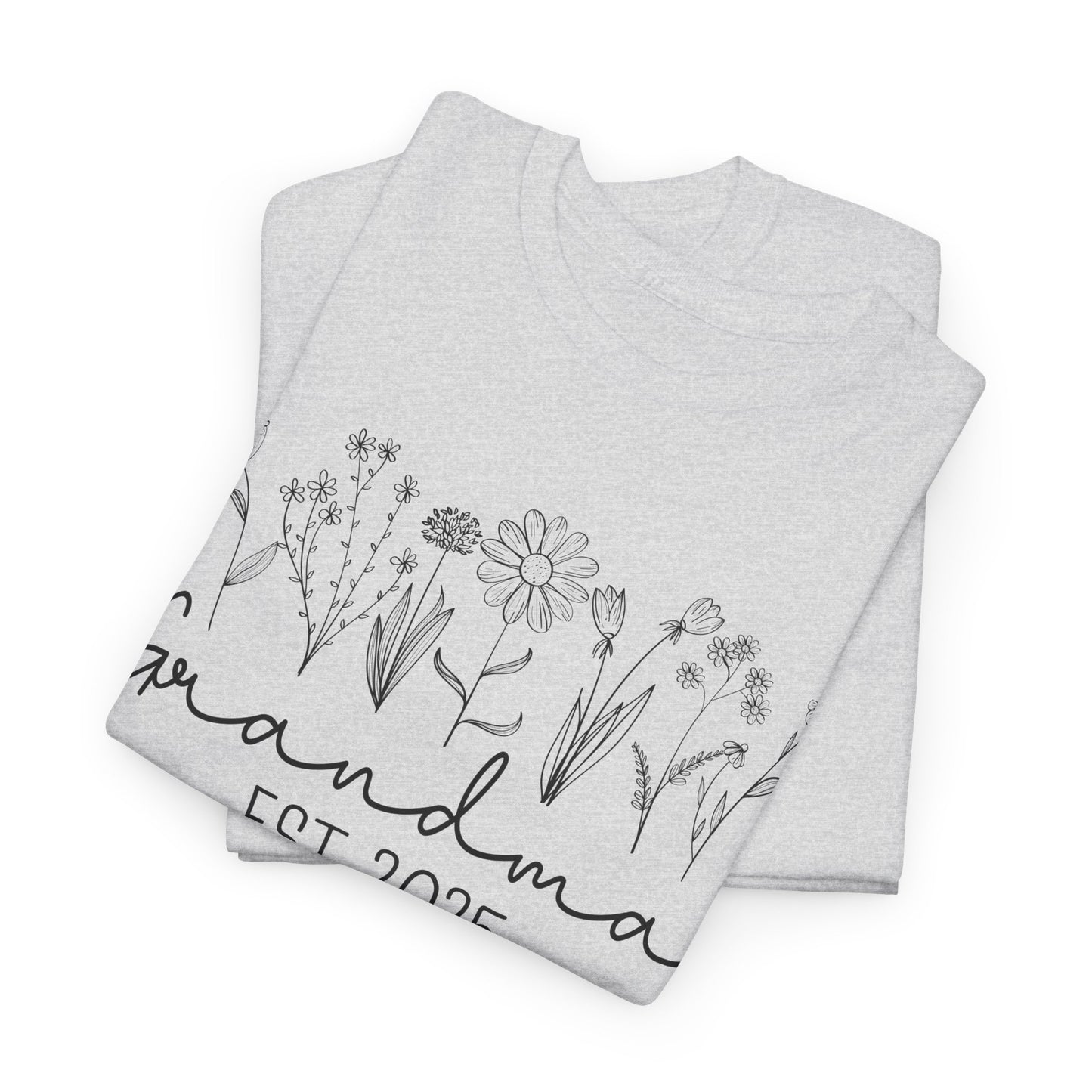 Grandma est 2025 Floral T-Shirt