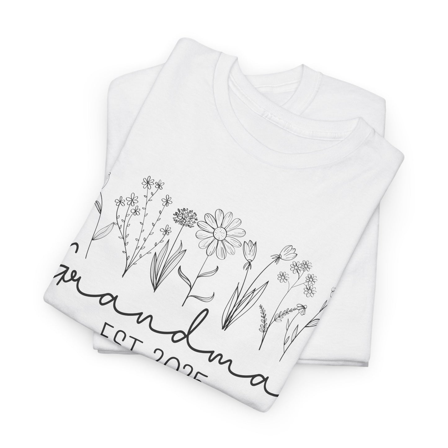 Grandma est 2025 Floral T-Shirt
