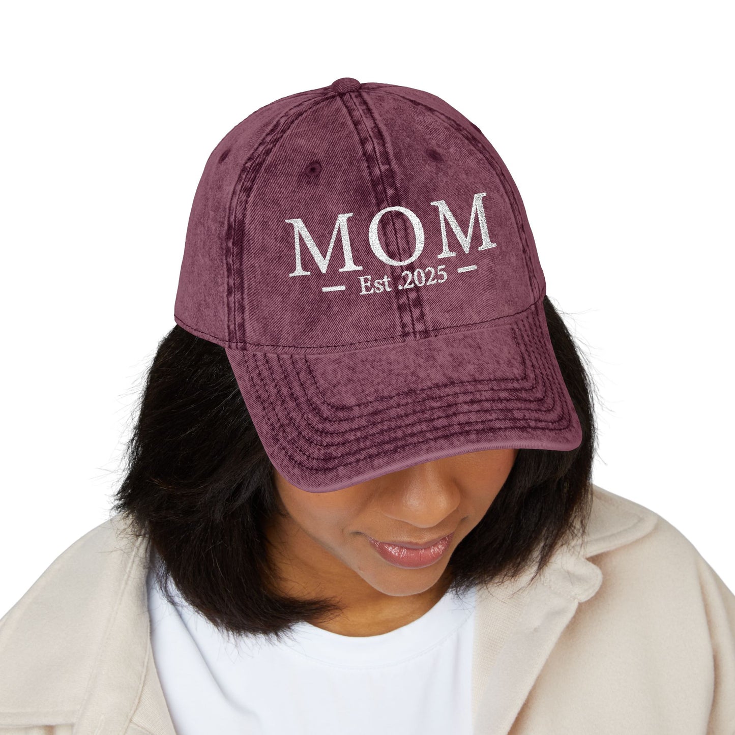 Embroidered Mom est 2025 Hat