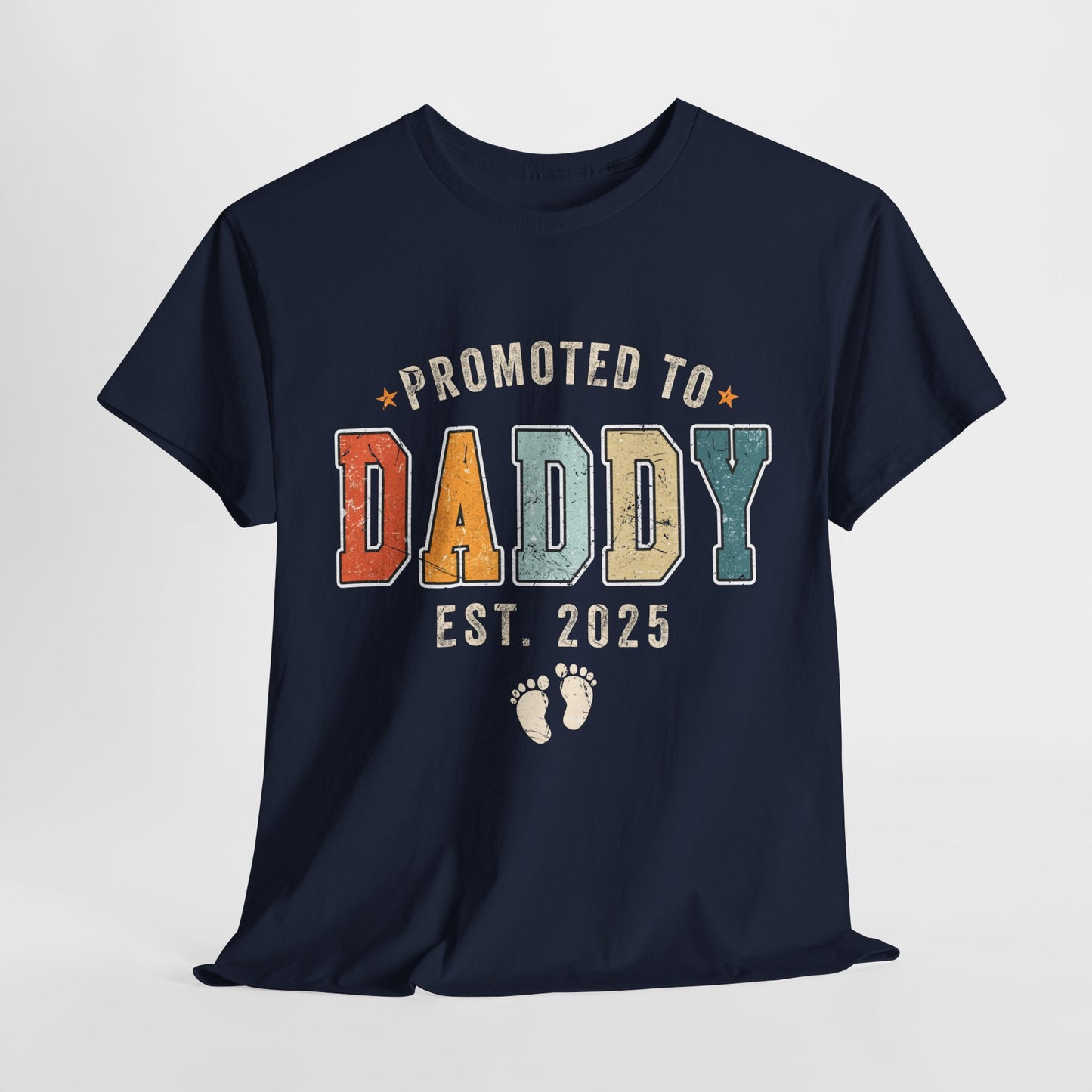 Promoted to Daddy 2025 Retro T-Shirt
