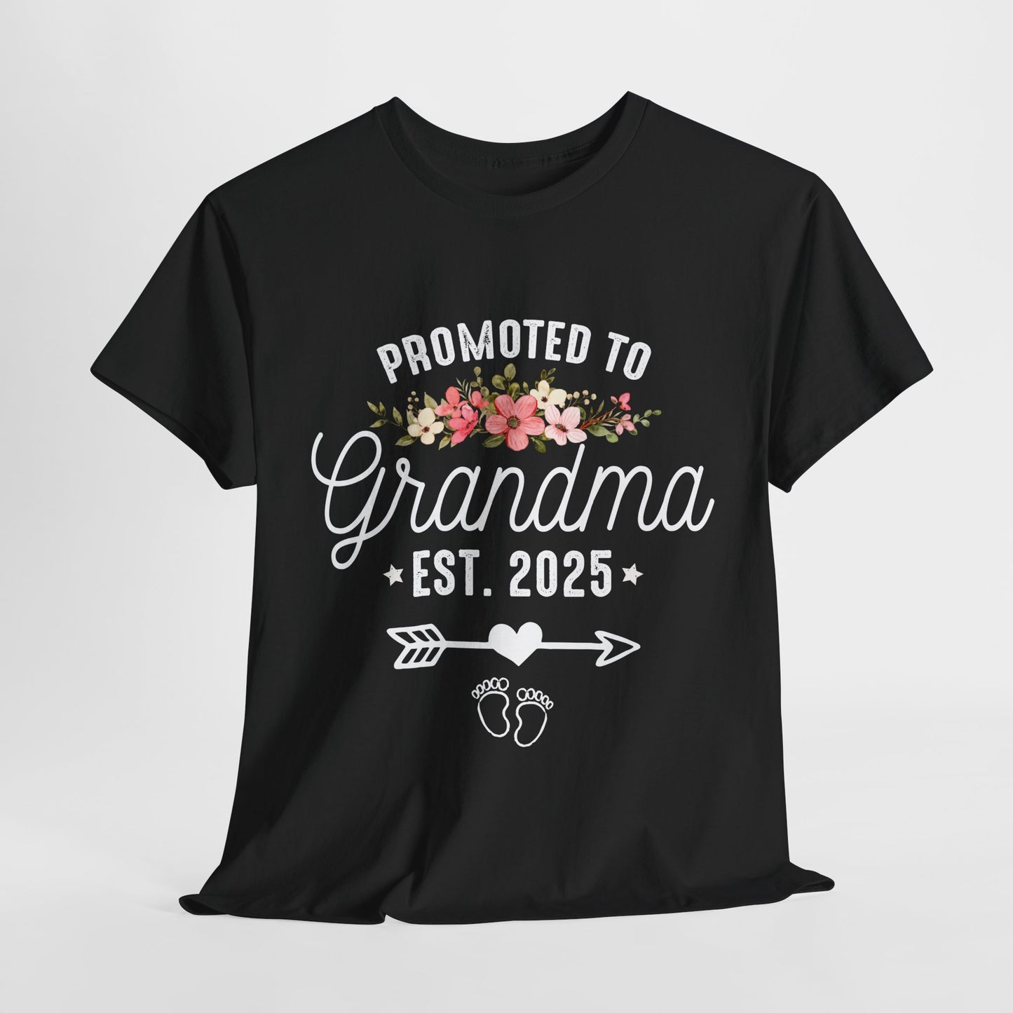 Promoted to Grandma 2025 Floral T-Shirt