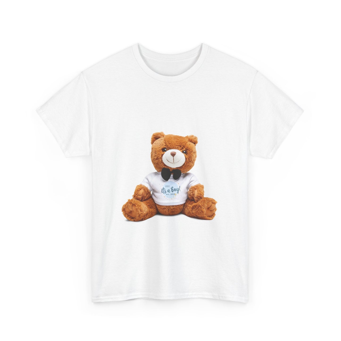 Adorable Teddy Bear Unisex Heavy Cotton Tee, Cute Gift for Kids, Birthday Present, Cozy Everyday Wear, Sweet Couple's Shirt, Soft Cotton Tee