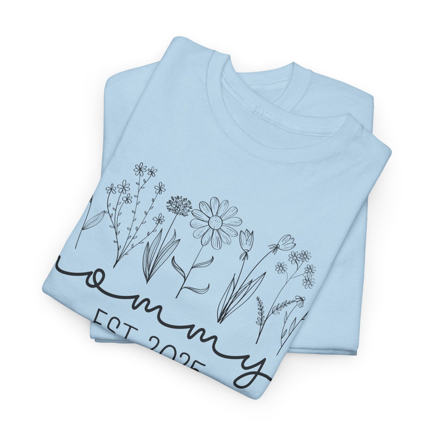 Mommy Est 2025 Floral T-Shirt