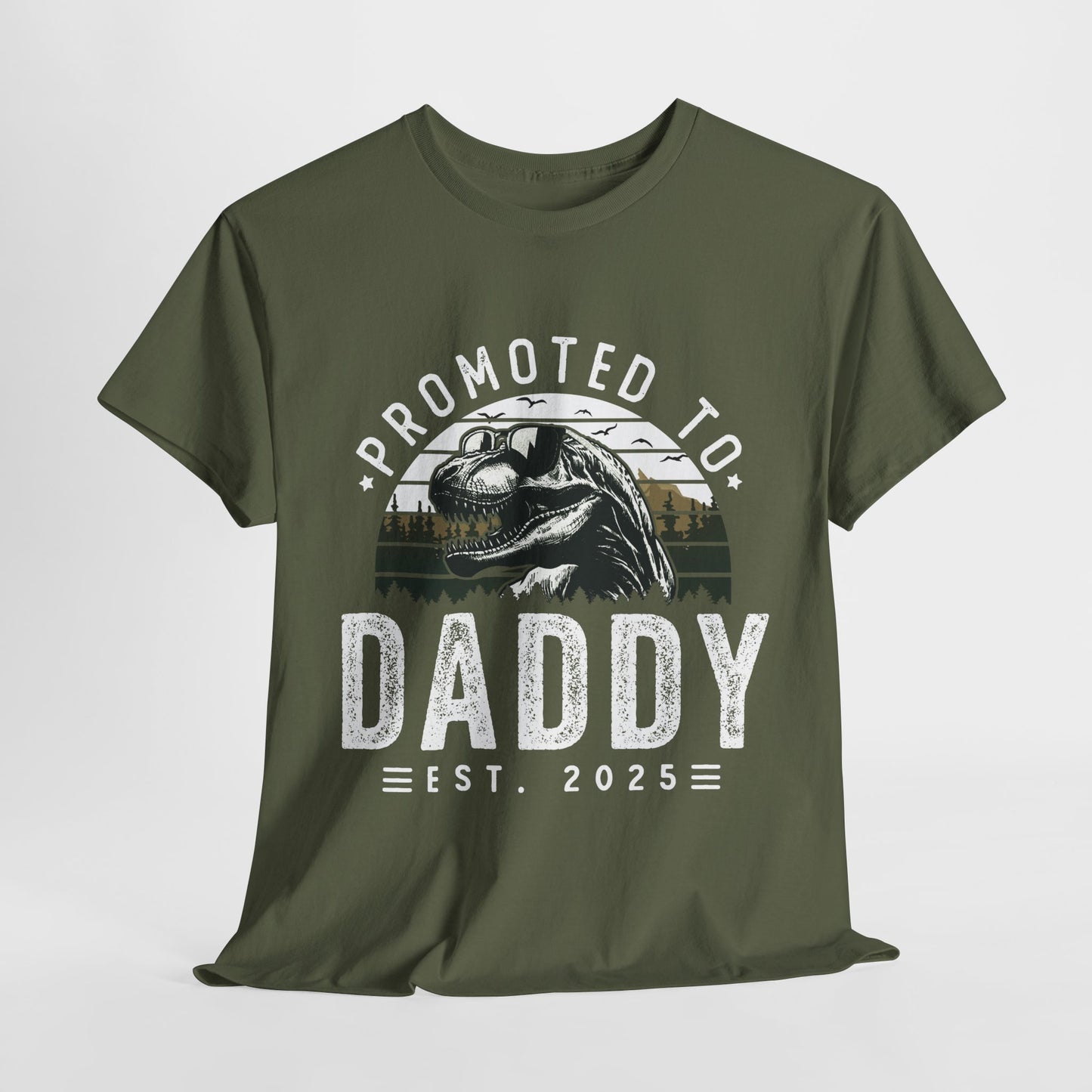 Promoted to Daddy — Daddysaurus 2025 T-shirt