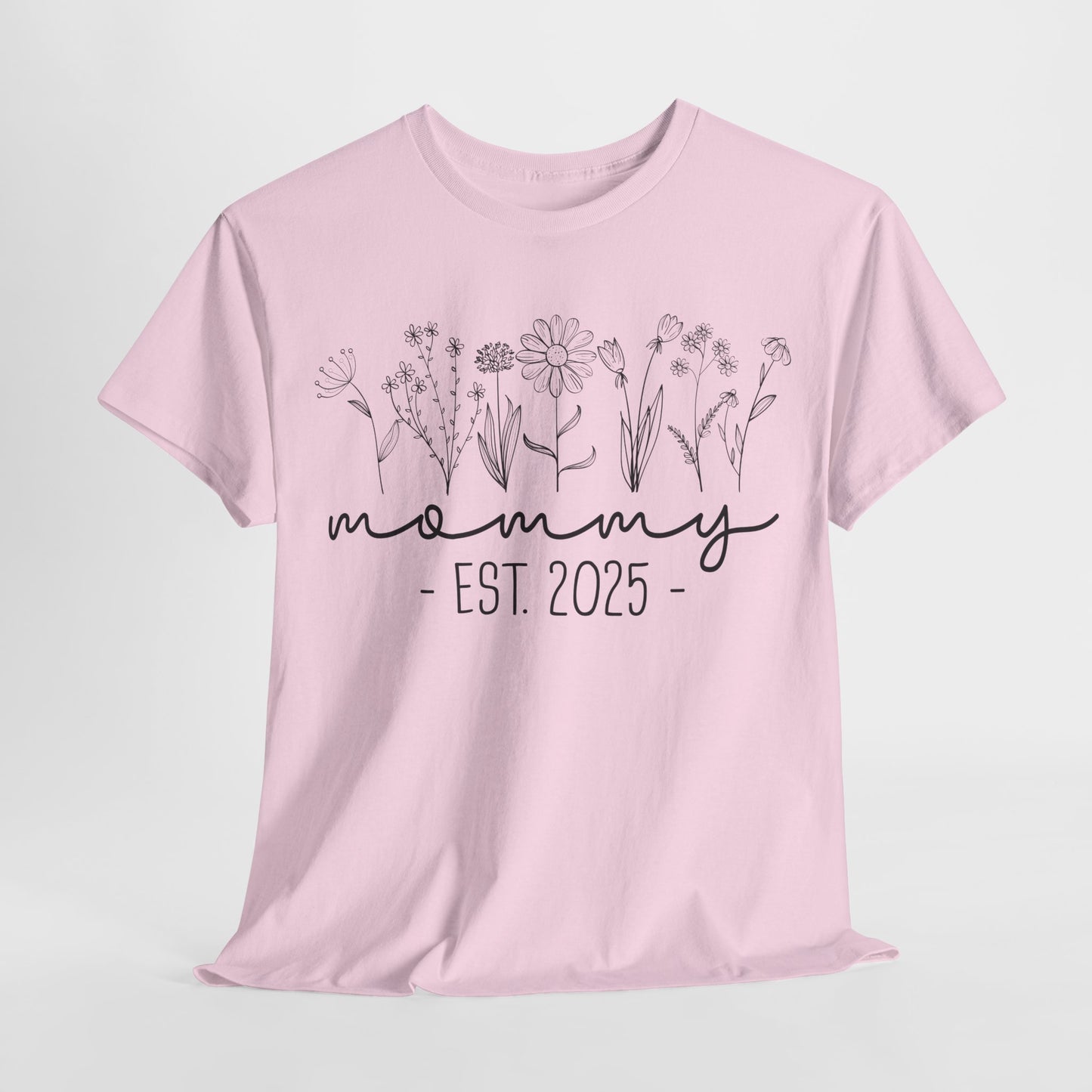 Mommy Est 2025 Floral T-Shirt