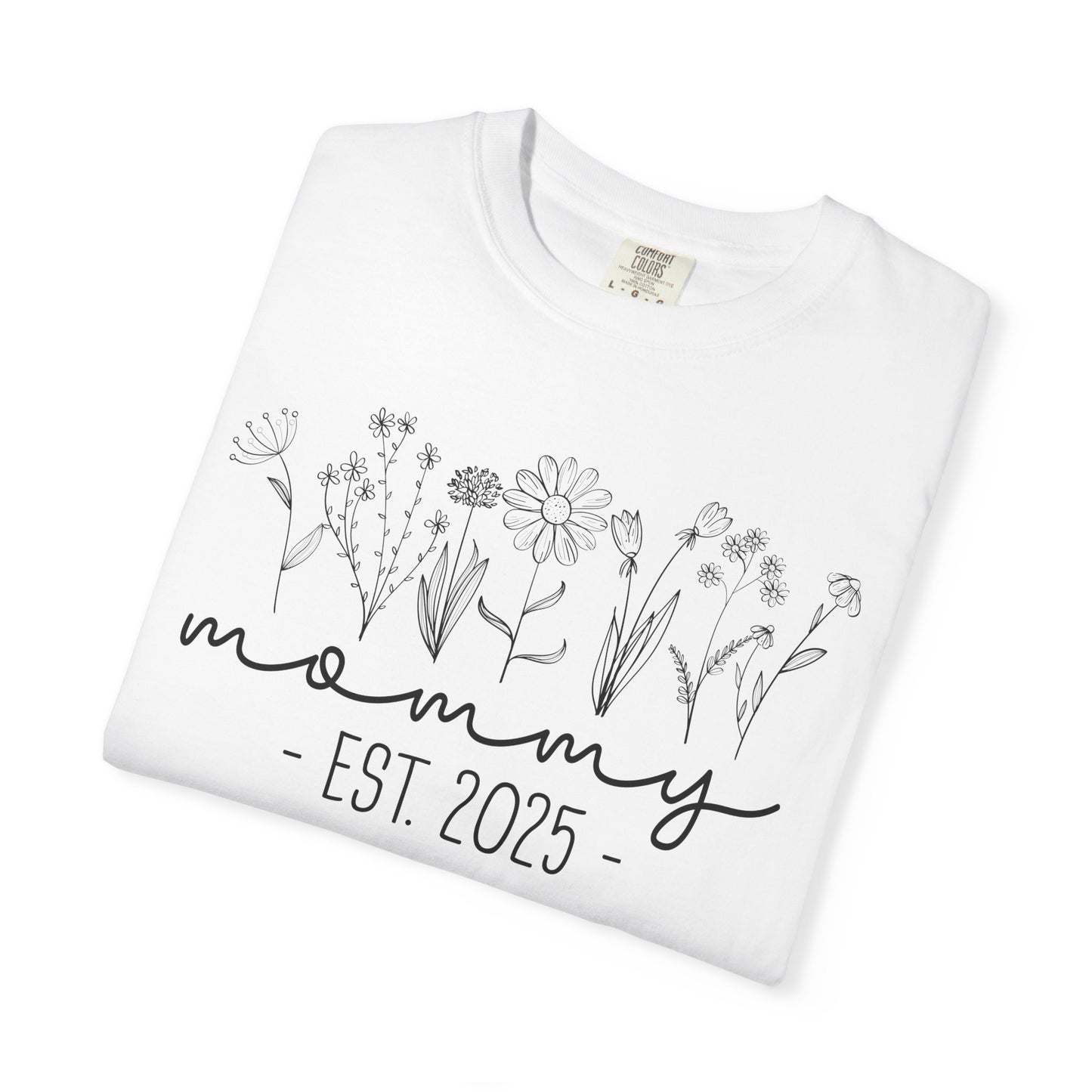 Mommy Est 2025 Floral T-Shirt