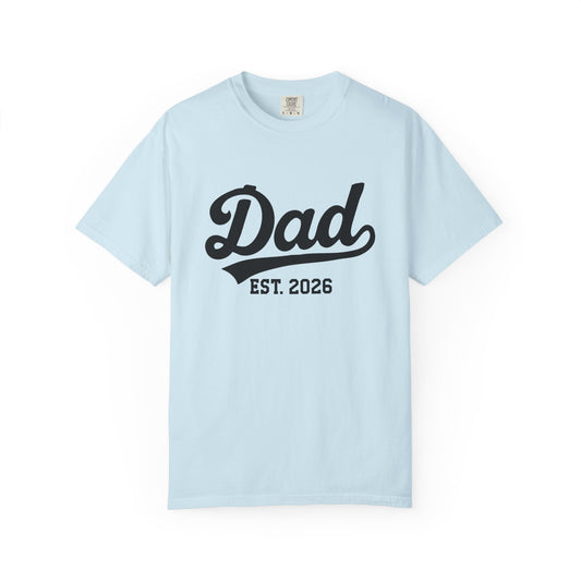 Dad Est. 2026 t-shirt – pregnancy announcement shirt for dad to be 2026, soon to be dad 2026, and new dad 2026 gift idea