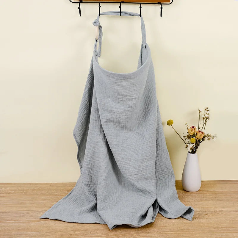 Breathable Cotton Muslin Nursing Cover