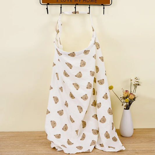 Breathable Cotton Muslin Nursing Cover