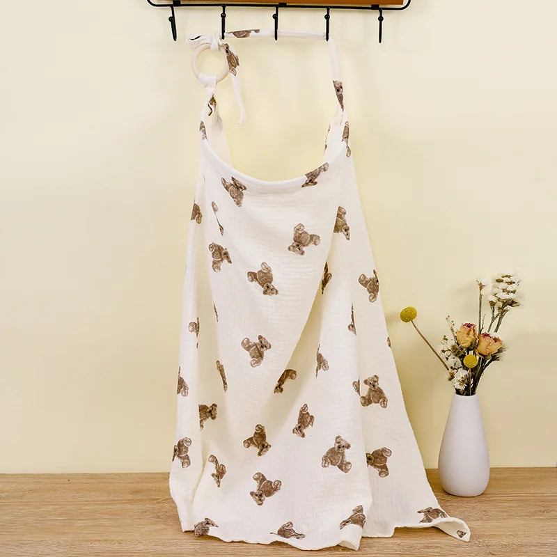 Breathable Cotton Muslin Nursing Cover