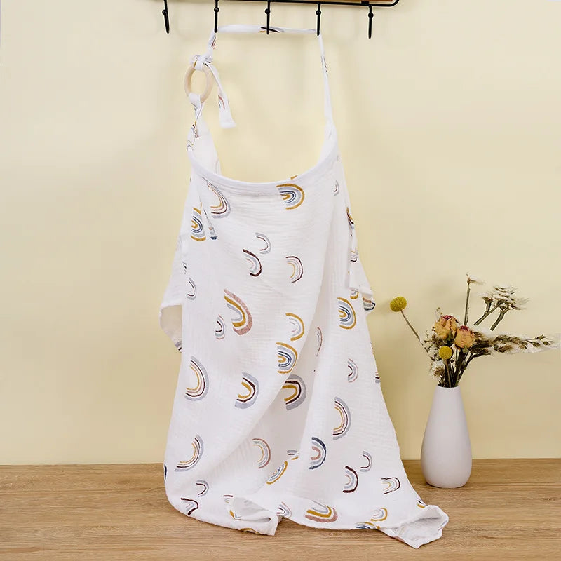 Breathable Cotton Muslin Nursing Cover