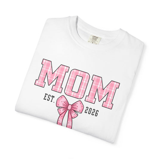 mom est 2026 Pink Bow Coquette T-shirt