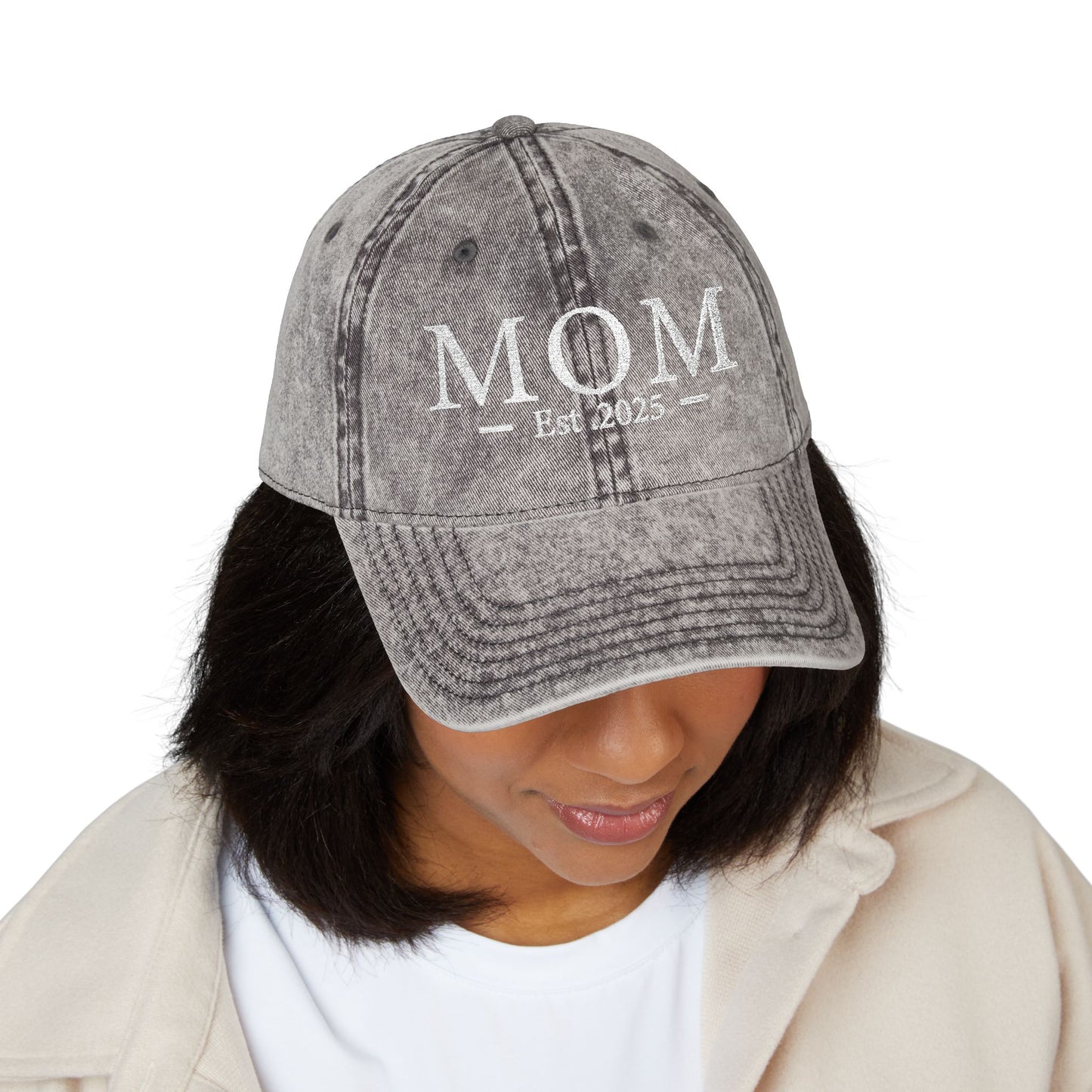 Embroidered Mom est 2025 Hat