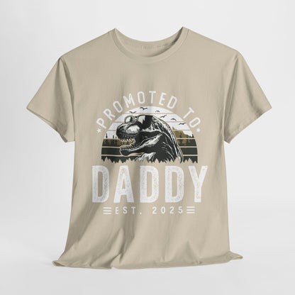 Promoted to Daddy — Daddysaurus 2025 T-shirt