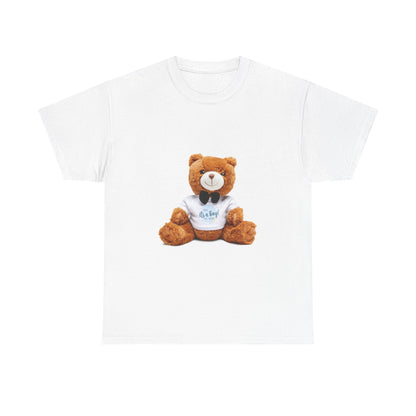 Adorable Teddy Bear Unisex Heavy Cotton Tee, Cute Gift for Kids, Birthday Present, Cozy Everyday Wear, Sweet Couple's Shirt, Soft Cotton Tee