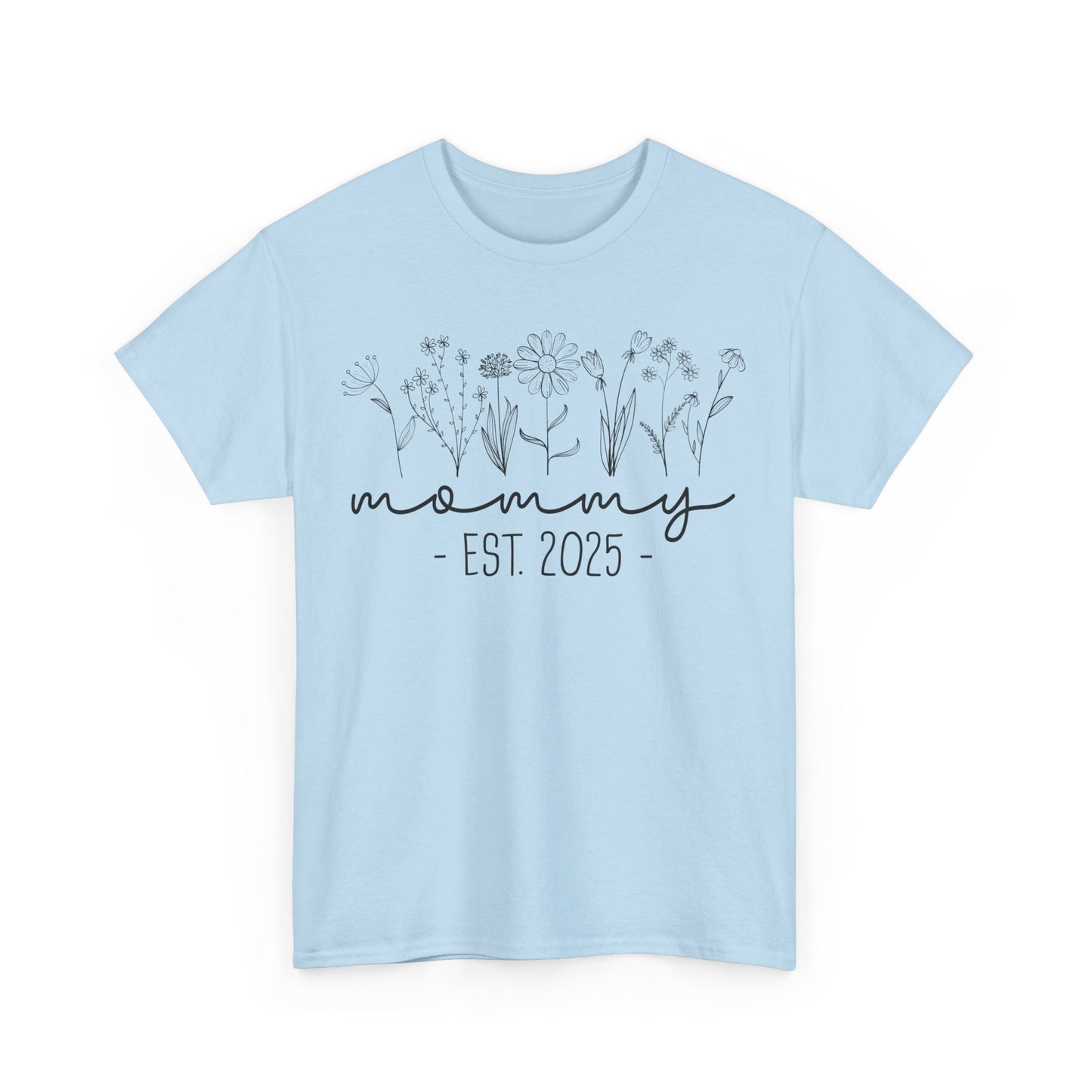 Mommy Est 2025 Floral T-Shirt