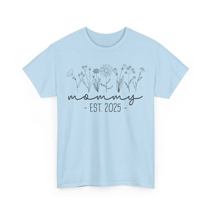 Mommy Est 2025 Floral T-Shirt