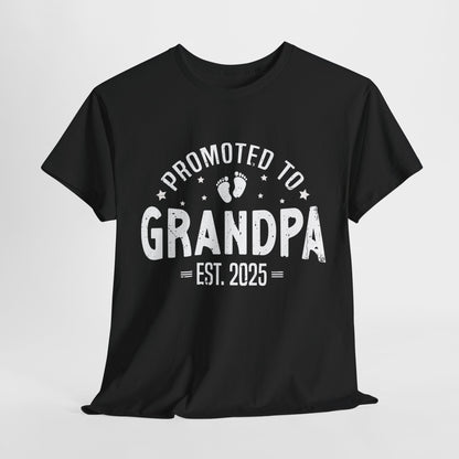 Promoted to Grandpa est 2025 T-shirt