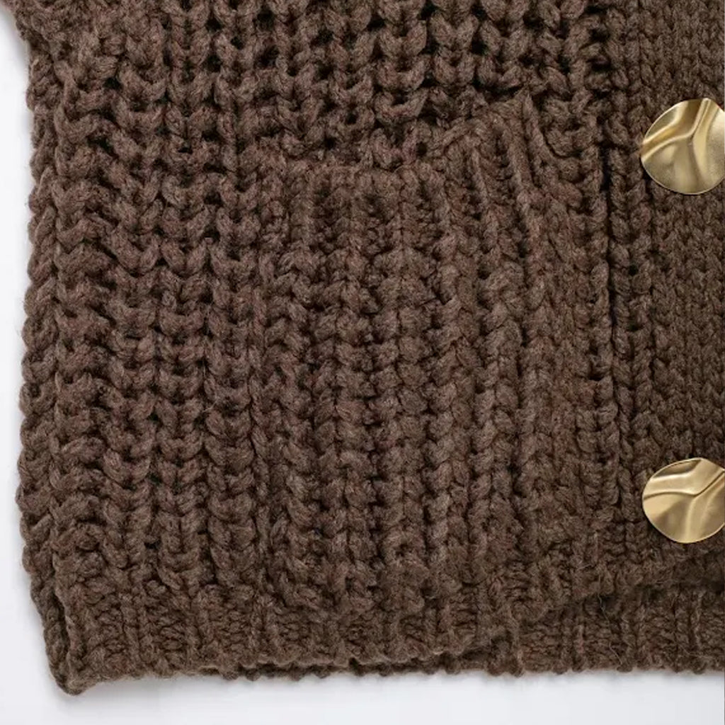 Yana - Textured Knit Statement Vest