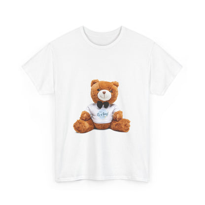 Adorable Teddy Bear Unisex Heavy Cotton Tee, Cute Gift for Kids, Birthday Present, Cozy Everyday Wear, Sweet Couple's Shirt, Soft Cotton Tee