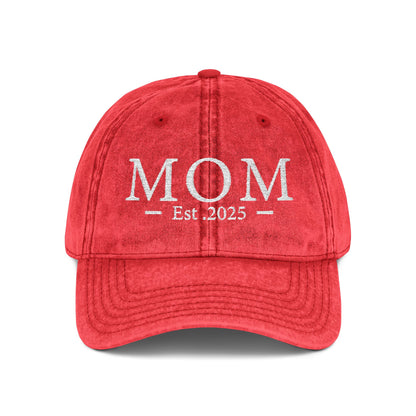 Embroidered Mom est 2025 Hat