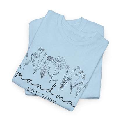 Grandma est 2025 Floral T-Shirt
