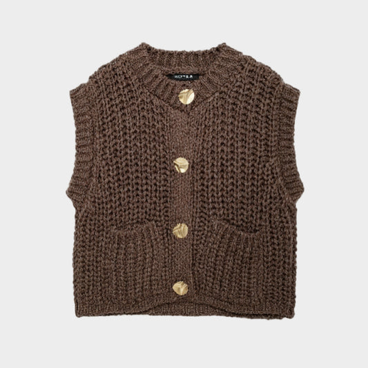 Yana - Textured Knit Statement Vest