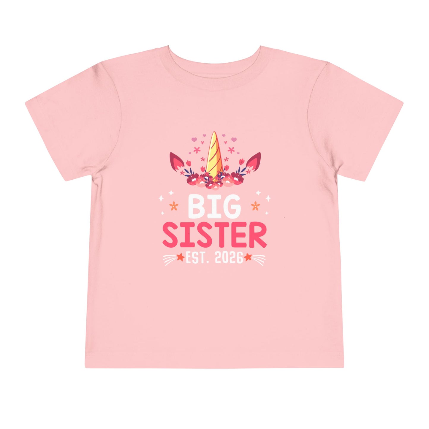 Big Sister Est 2026 Toddler T-Shirt pink t shirt