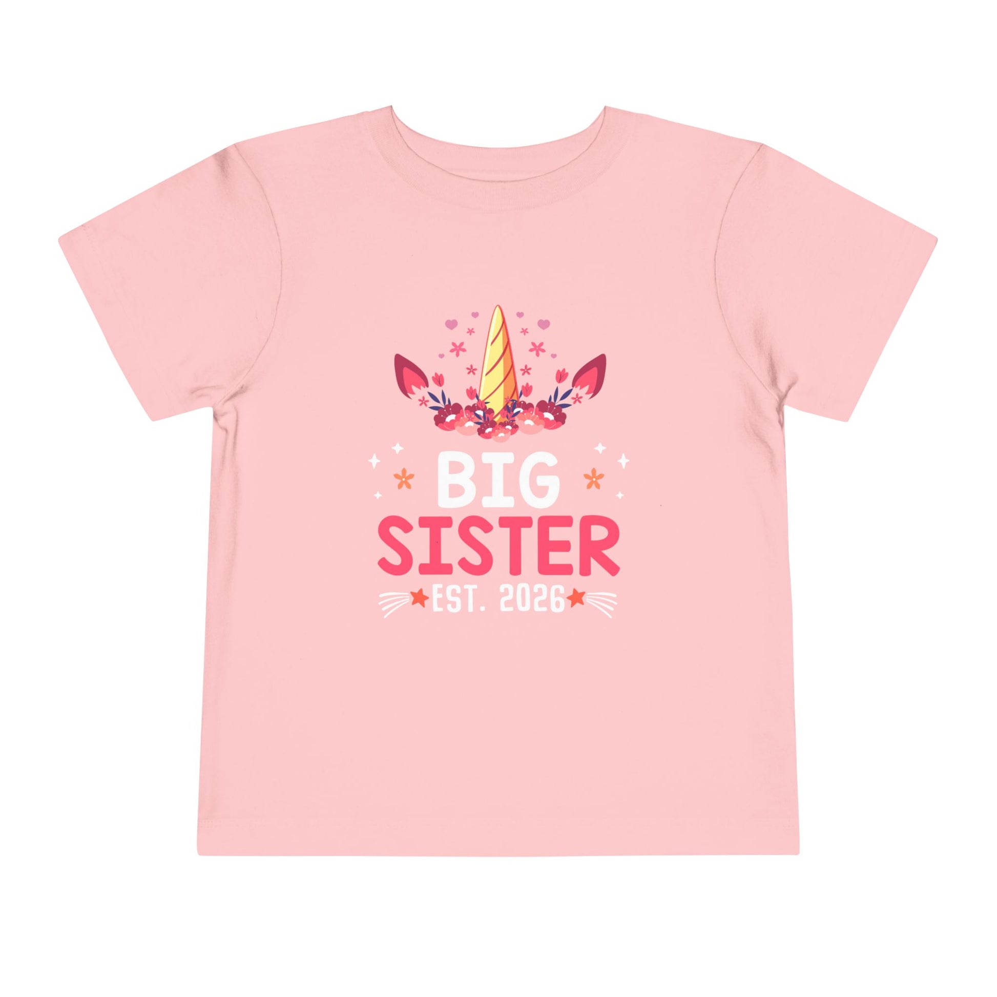 Big Sister Est 2026 Toddler T-Shirt pink t shirt