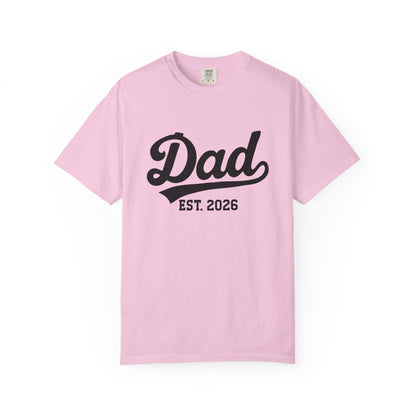 Dad Est. 2026 t-shirt – pregnancy announcement shirt for dad to be 2026, soon to be dad 2026, and new dad 2026 gift idea
