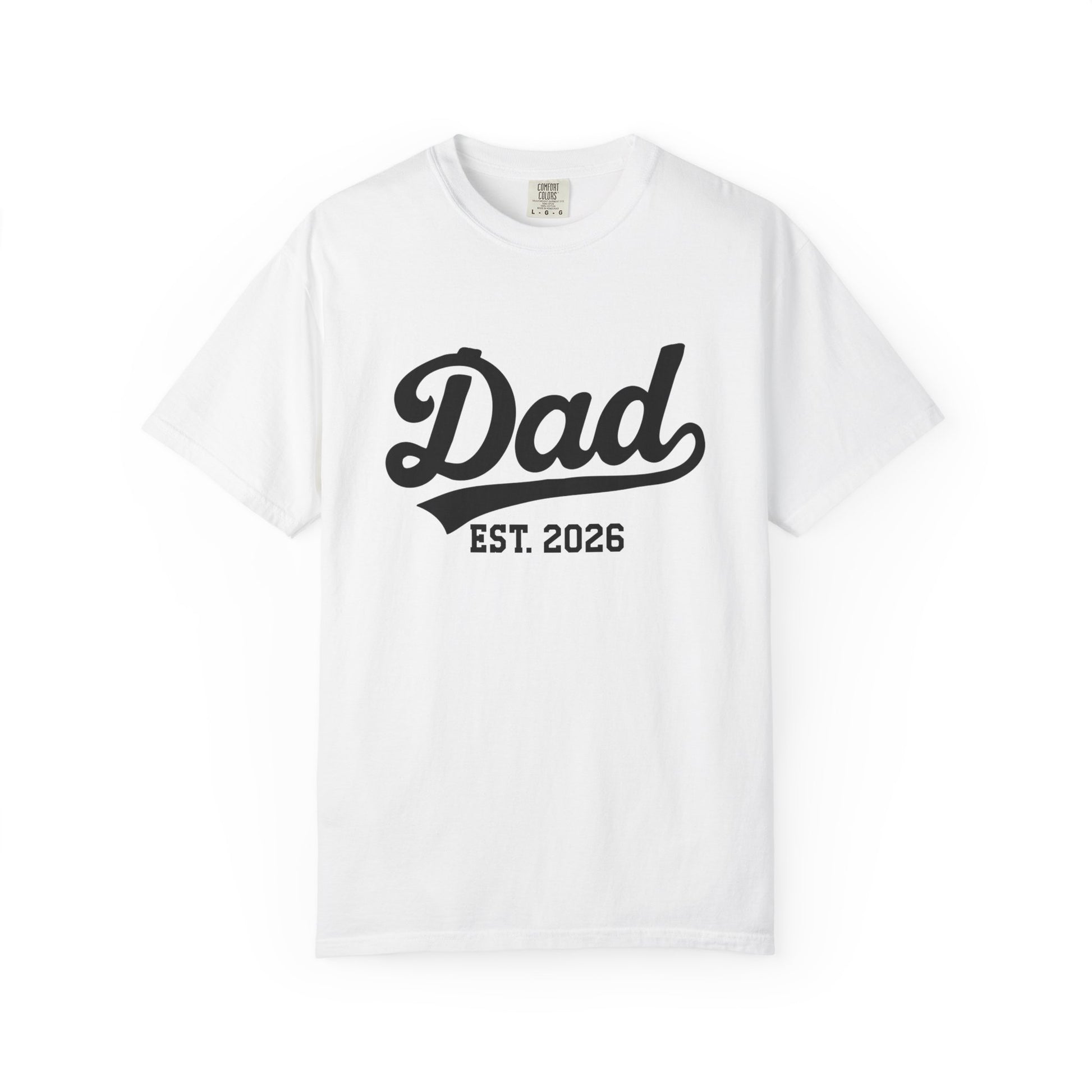 Dad Est. 2026 t-shirt – pregnancy announcement shirt for dad to be 2026, soon to be dad 2026, and new dad 2026 gift idea