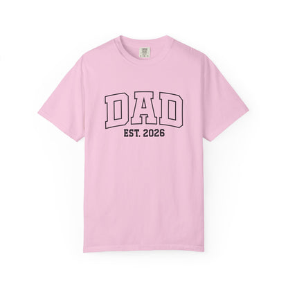 Dad Est. 2026 t-shirt – pregnancy announcement shirt for dad to be 2026, soon to be dad 2026, and new dad 2026 gift idea