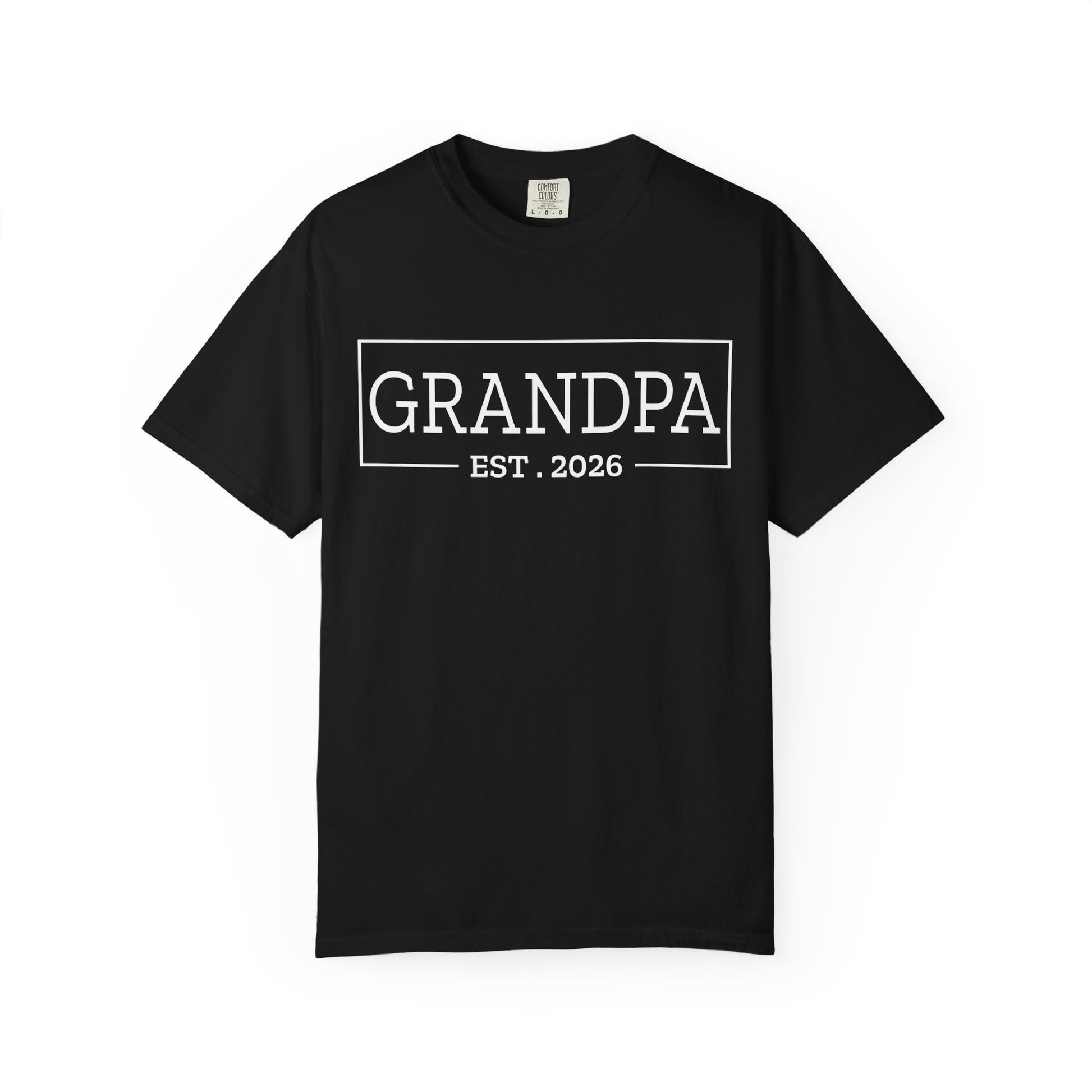 Black T shirt Grandpa est 2026 for men Grandpa to be pregnancy announcement gift soon to be grandpa 2026