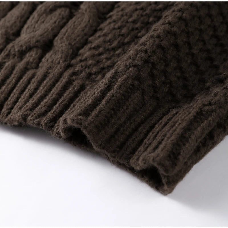 Julie - Oversized Textured Cable Knit Sweater