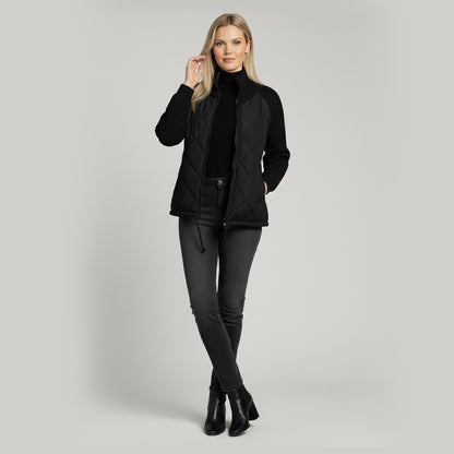 Luna - Quilted Knit-Sleeve Jacket