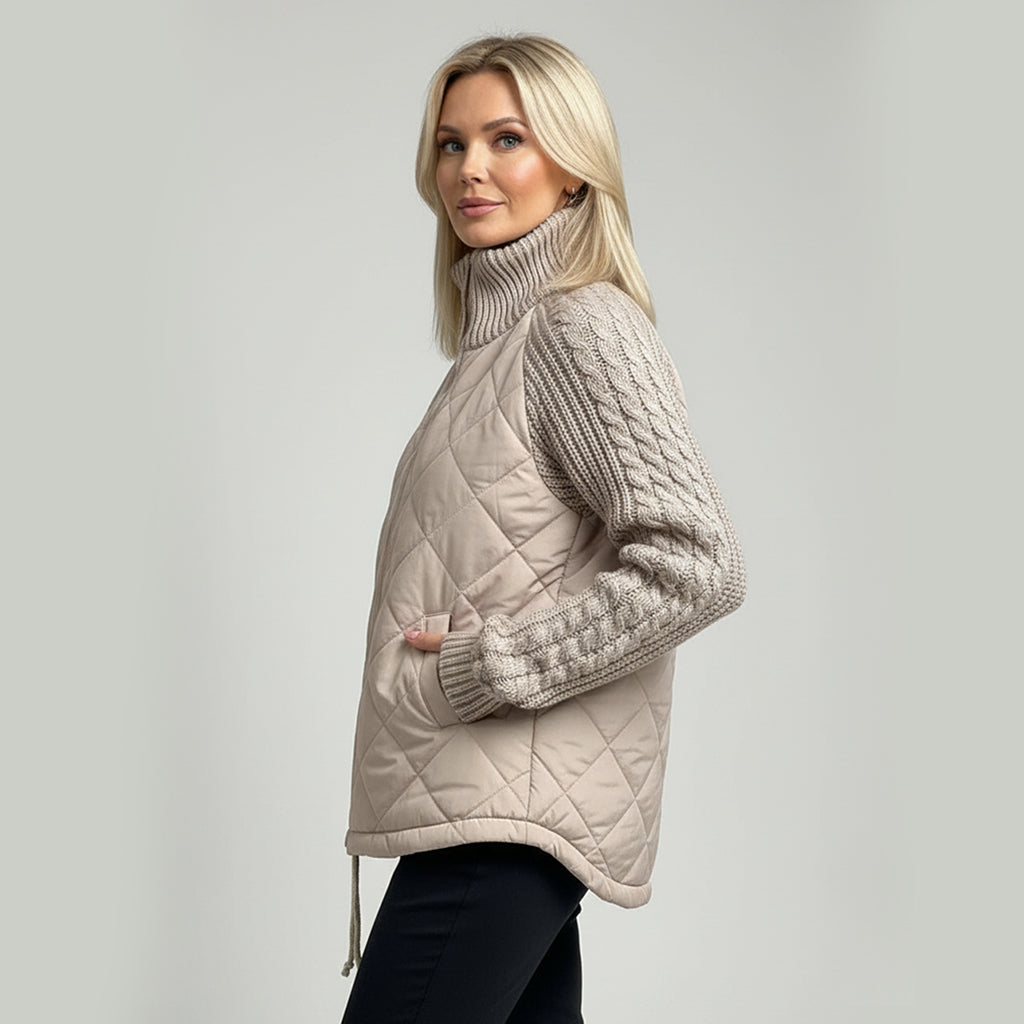 Luna - Quilted Knit-Sleeve Jacket
