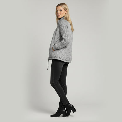 Luna - Quilted Knit-Sleeve Jacket