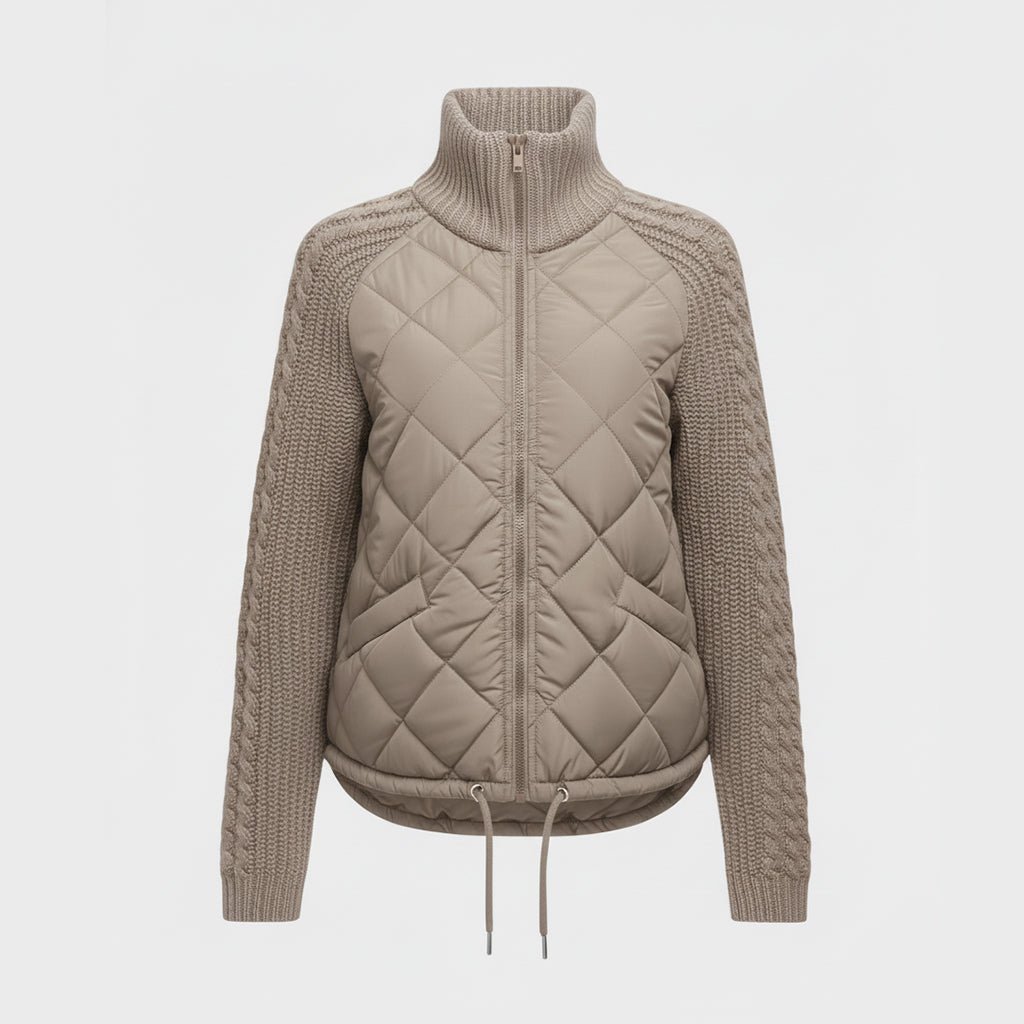 Luna - Quilted Knit-Sleeve Jacket